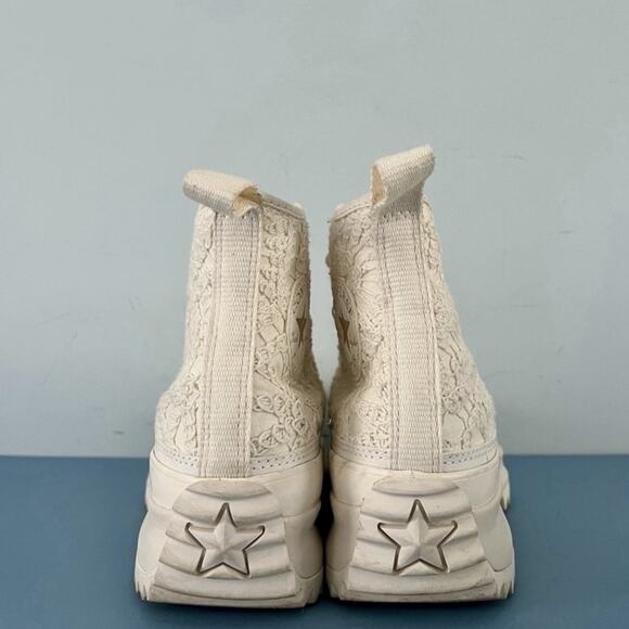 Converse Run Star Hike Daisy Cord Egret Lace Up Platform Sneakers - Picture 7 of 10